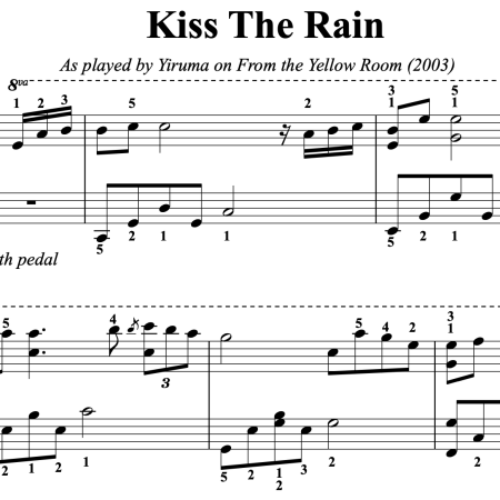 Yiruma Kiss The Rain
